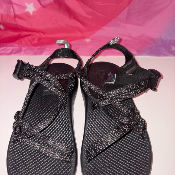 Chaco Women's Black and White Strappy Sandals - Picture 1 of 3